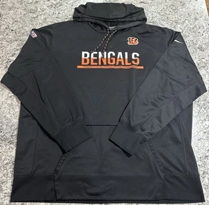 Nike Cincinnati Bengals NFL On Field Sudadera con Capucha para Hombres 3XL Negro Ajuste Térmico - Imagen 1 de 10