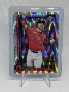 2025 Topps Chrome Ray Wave Steven Kwan #202 Guardians (JM) - Imagen 1 de 2