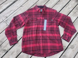 Woolrich Hemd Herren Large rot kariert Flanell mit Etikett - Bild 1 von 14