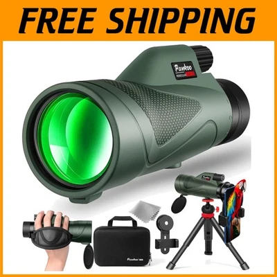 12x60 HD Monocular Telescope with Smartphone Adapter for Bird Watching & Hiking - Image 1 of 4