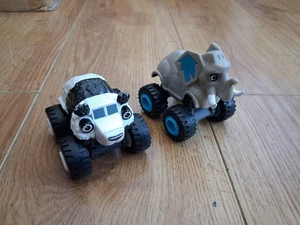 Blaze And The Monster Machines Elephant & Panda Diecast Trucks Mattel  - Picture 1 of 6