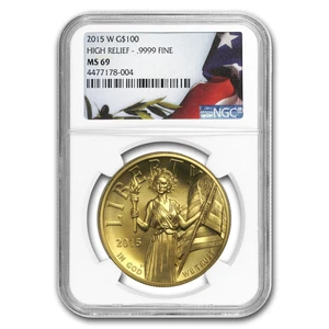 2015-W High Relief American Liberty Gold MS-69 NGC - Picture 1 of 3