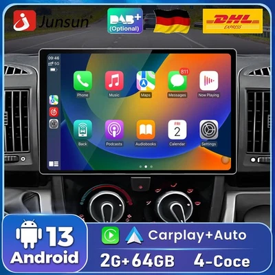 13.1" Carplay SWC DAB+ Für Fiat Ducato 2011-2022 Android13 Autoradio GPS 2G+64G  - Bild 1 von 4