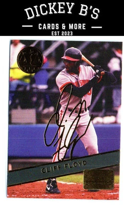 1994 Signature Rookies Gold Standard Gold Signature #GS10 Cliff Floyd Expos SN - Image 1 of 2