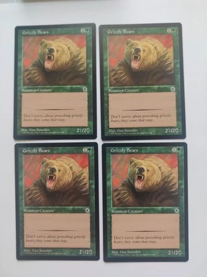 Grizzly Bears x 4  Playset Portal Regular MTG Magic  - Image 1 of 4