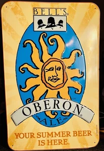 Letrero de hojalata Bell’s Oberon Ale Your Summer Beer Is Here 2007 - Imagen 1 de 4
