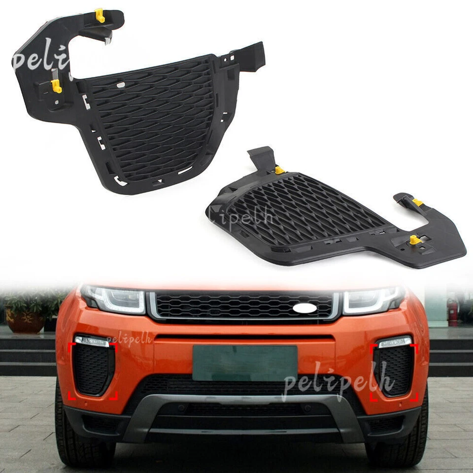 1 Pair Front Bumper Fog Light Cover For Land Rover Range Rover Evoque 2016-18 Foto 1 de 4