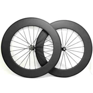 700C Carbon Road Bicycle Wheelset 88mm 25mm Width Clincher Tubular Wheels - Picture 1 of 21