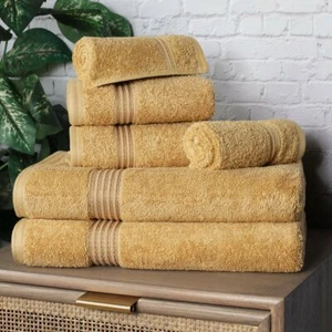 600 GSM Egyptian Cotton Towel Set of 6 - Soft Luxurious Face, Hand & Bath Towels - Picture 1 of 86