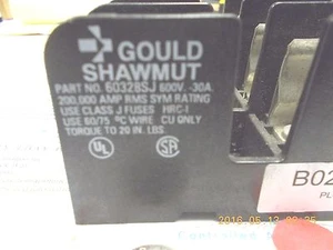 Gould Shawmut 60328SJ Fuse Block Holder, 600V 30A - Picture 1 of 2
