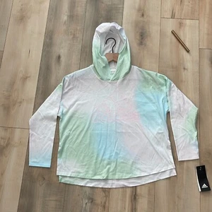 Adidas Girls Multicolor Tie Dye Loose Fit Long Sleeve Pullover Hoodie Sz M 10/12 - Picture 1 of 6