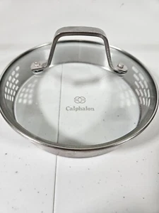 Calphalon 6-1/2" 6-5/8" Glass Strainer Stainless Steel Pot Pan Replacement Lid - Picture 1 of 9