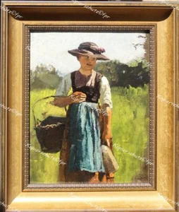 Josef Wenglein München Bad Tölz Mädchen Dirndl Brotzeit Jause Picknick Strohhut - Picture 1 of 3