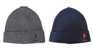 Polo Ralph Lauren Adult Men Women wool blend cuffed Rib-knit Beanie hat cap NEW - Picture 1 of 5