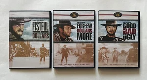 MAN WITH NO NAME Fistful of Dollars/For A Few More/Good Bad Ugly | 3 DVD Lot - Picture 1 of 11