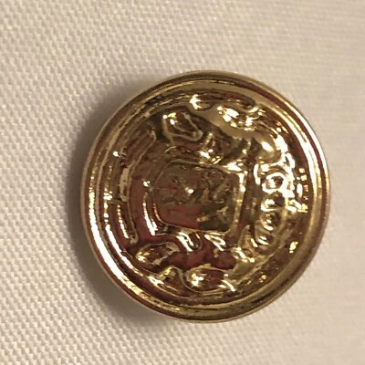 St.John Button Replacement 24KGold/Rhodium Coat Of Arms1/2”Round New! - Image 1 of 4