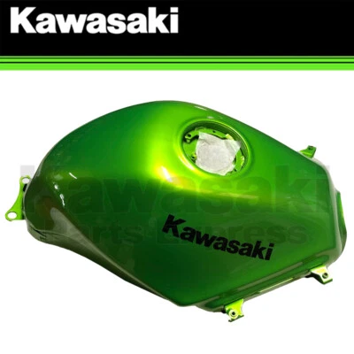NEW 2012 GENUINE KAWASAKI NINJA 250R COMPLETE FUEL TANK CL GREEN 51086-5475-15P - Image 1 of 4