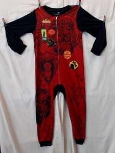 Disney's Lion King All Over Print Fleece Foot Pajamas Size 8 - Picture 1 of 8