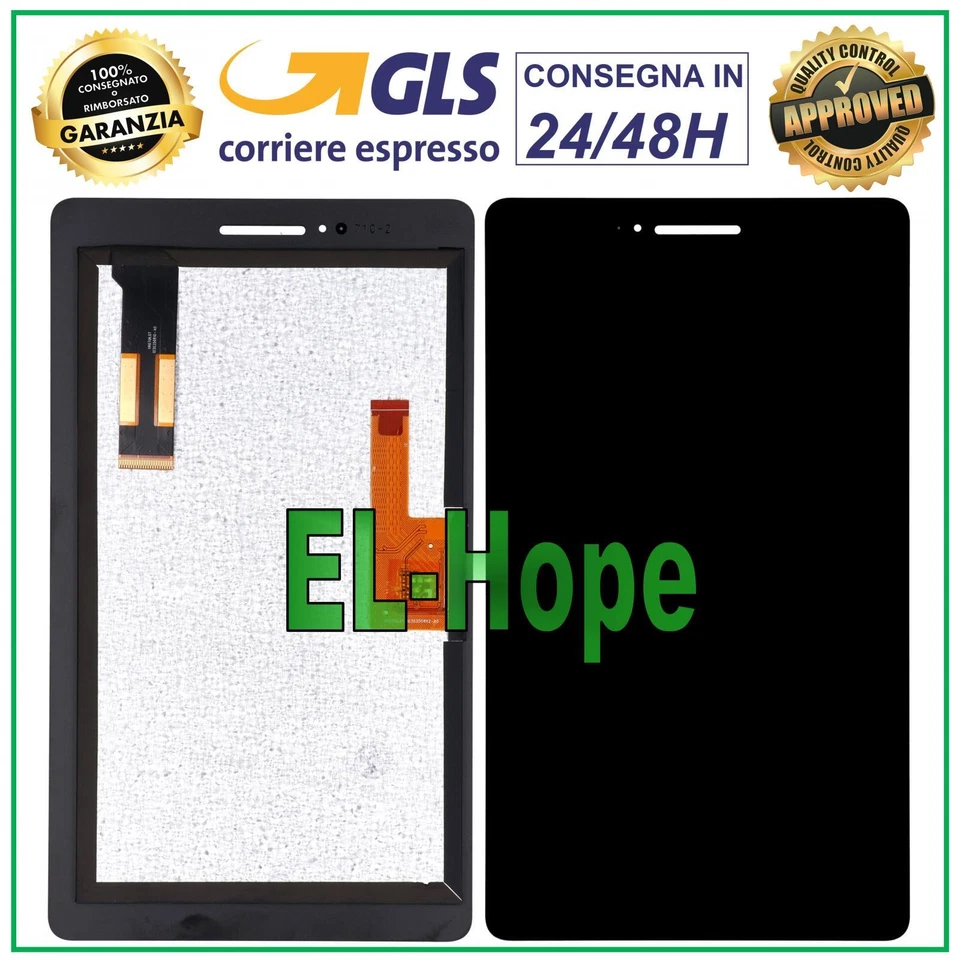 DISPLAY LCD + TOUCH SCREEN PER LENOVO TAB E7 TB-7104F SCHERMO VETRO NERO - Immagine 1 di 1