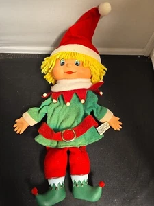 Santas Elf Hand Puppet House of Lloyd 1987 Toy Plastic Fabric Vintage  - Picture 1 of 14