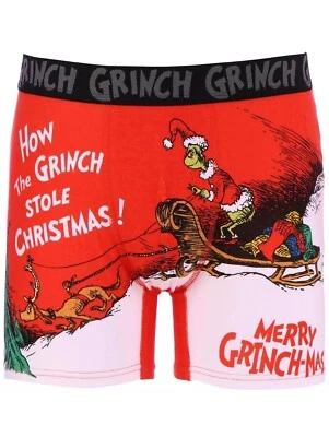 NWT GRINCH Dr. Seuss How The Grinch Stole Christmas Boxers Briefs Men's Medium  - Image 1 of 2