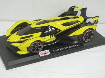 LAMBORGHINI GRAND TURISSMO V12 VISION AMARILLO Y NEGRO NUEVO EN CAJA 1:18. Foto 1 de 4