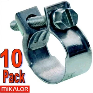 Mini clip de línea de manguera de combustible Mikalor chapado en zinc clásico tubo de goma abrazadera de silicona - Imagen 1 de 5