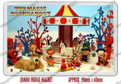 RETRO KIDS TV - THE MAGIC ROUNDABOUT NEW JUMBO FRIDGE MAGNET OR KEYRING