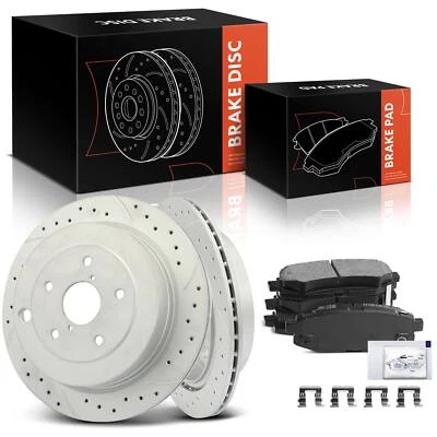 Rotor de freno perforado y pastilla de cerámica para Subaru Tribeca 08-14 B9 Tribeca 06-07 trasero Foto 1 de 4