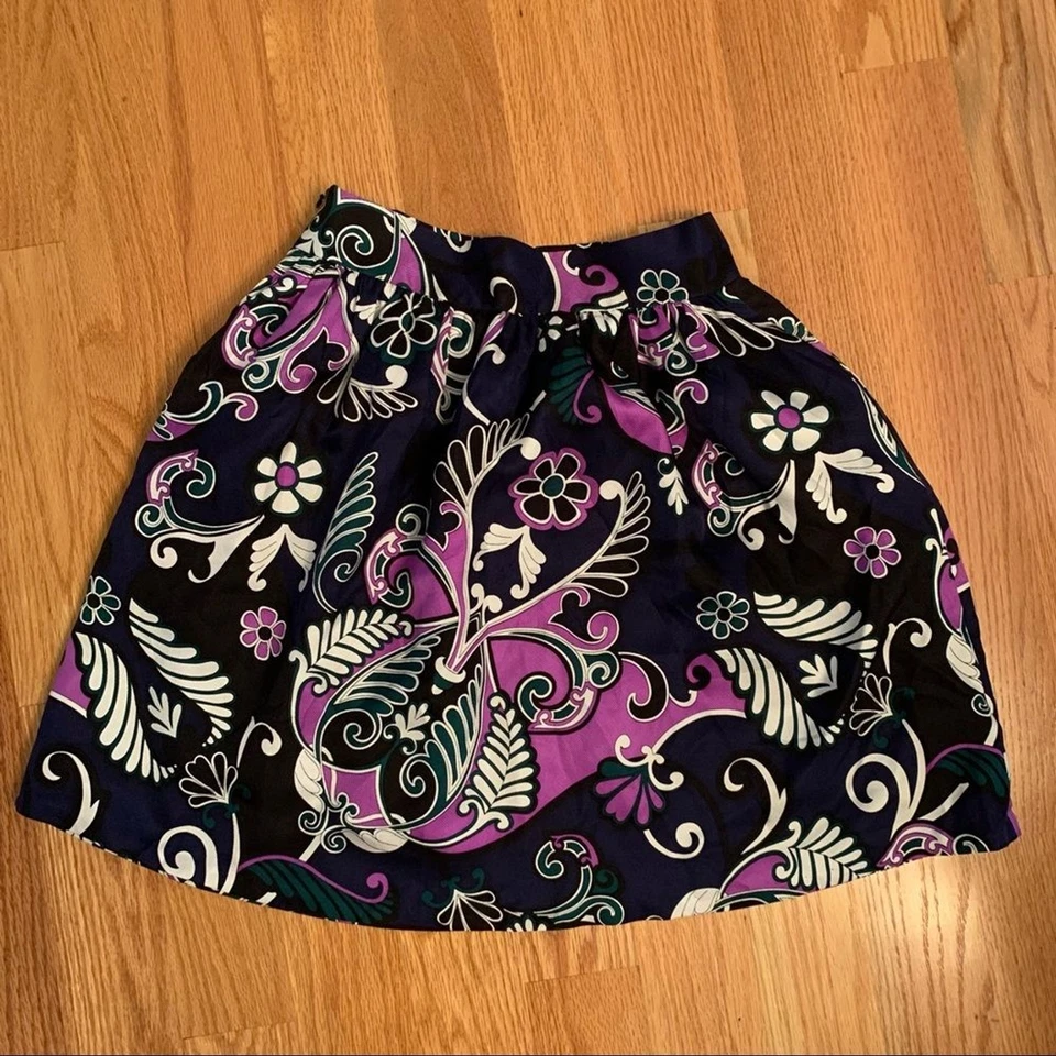 MINI SAIA CIRCULAR TIBI NEW YORK SEDA PAISLEY - Imagem 1 de 4