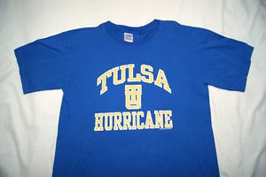 tulsa golden hurricane t-shirt men's large blue short sleeve graphic print - Picture 1 of 8