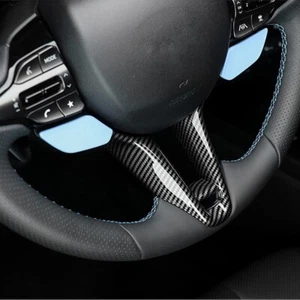 Carbon Optik Schwarz Lenkrad Blende Abdeckung Rahmen Für Hyundai I30 N 2017-2025 - Afbeelding 1 van 4