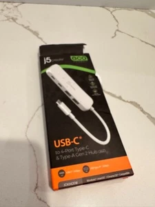 j5create Eco-Friendly USB-C to 4-Port USB-C and USB-A Gen 2 Hub - Picture 1 of 3