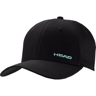 UNISEX HEAD "BOOM / YOU GOT THIS" ADJ 100% POLY TENNIS CAP (BLACK/MINT) #287002 - Image 1 of 4
