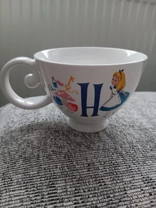 Disney Alice in Wonderland H Initial Alphabet Mug Tea Cup Ceramic New - Picture 1 of 4