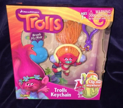 Nuevo 2016 Zuru Dreamworks Trolls DJ Suki Muñeca Llavero Clip Cepillo Su Pelo Foto 1 de 4