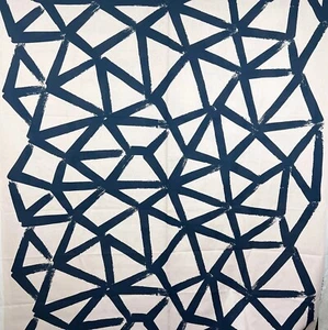 Marimekko Ukkospilvi blue & light pink geometric honeycomb cotton fabric Scandi - Picture 1 of 5