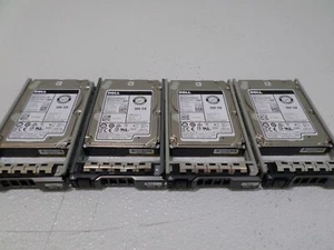 LOT OF 4 - Dell ST300MM0078 300GB 2.5" 64MB 10K SAS HDDs w/Caddy 02M5JK - Afbeelding 1 van 7