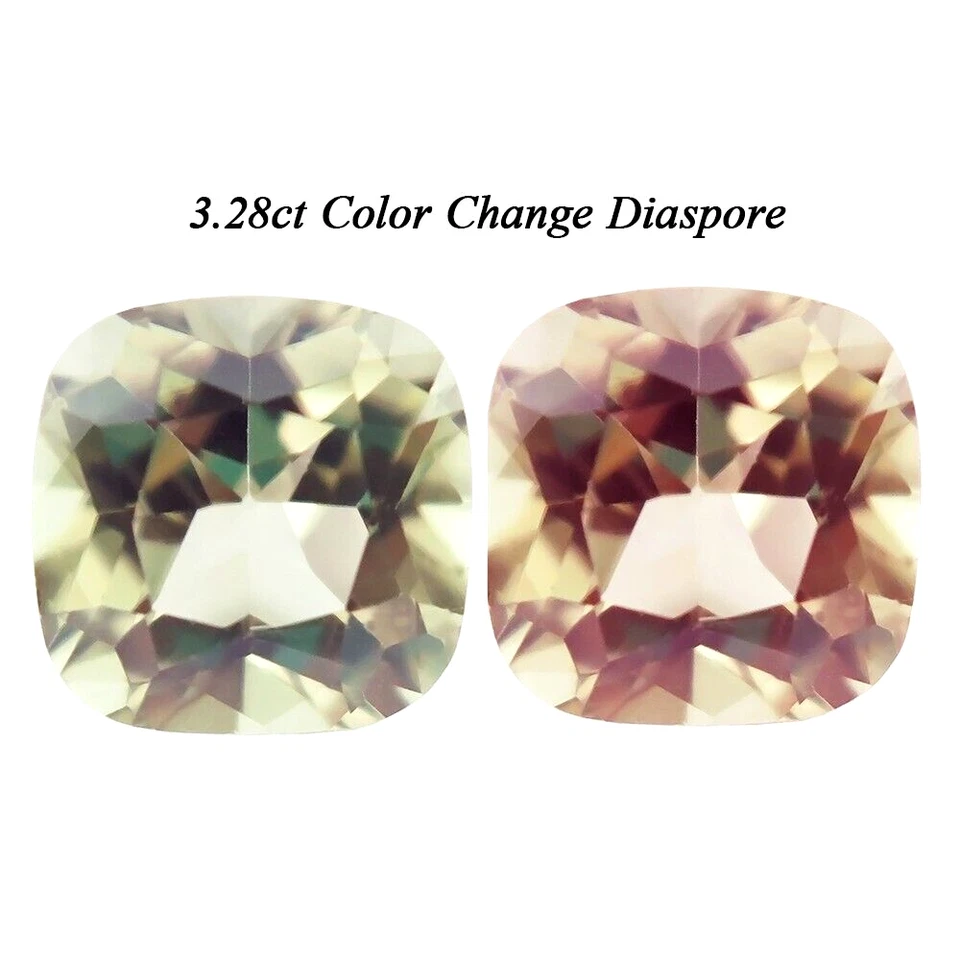 Diáspora de cambio de color corte cojín de calidad fina de 3,28 quilates 100 % pavo extraído natural Foto 1 de 4