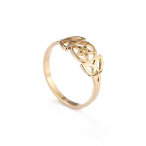 Men Women Pentagram Irish Knot Amulet Wedding Engagement Gift Finger Rings