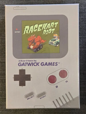RACEKART RIOT Gatwick Games Board Game Retro Series Cartridge #2 Gray Box - Image 1 of 2