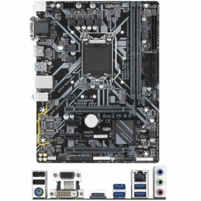 Gigabyte B360M HD3 Motherboard Intel B360 2*DDR4 LGA1151 1×M.2 Micro ATX VGA DVI - Image 1 of 4