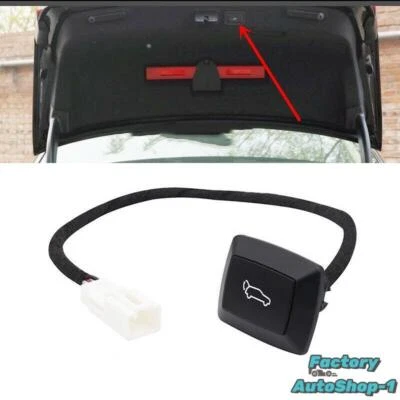 Botón interruptor maletero liberación apertura arranque tapa puerta trasera LED rojo 12V para coche camión Foto 1 de 4