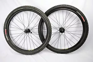 Mavic X117 Disc Specialized Shimano FH-M525 26” Wheelset MTB Wheels w/ Tires - Picture 1 of 15