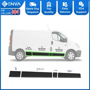 Juego de tiras de paneles de moldeo de puerta lateral lado derecho para Vauxhall/Opel Vivaro 01-13 larga distancia entre ejes - Imagen 1 de 11