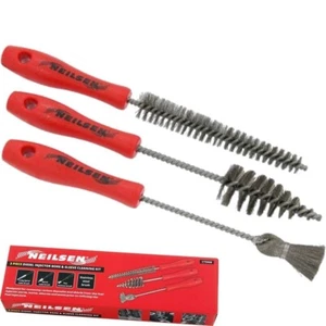 Neilsen Diesel Injector Bore Sleeve Cleaning Kit Set Cleaning Brush Brushes 3pc - Picture 1 of 3
