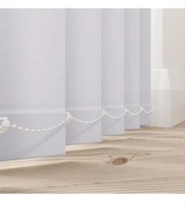 PREMIUM WHITE MADE TO MEASURE VERTICAL BLIND REPLACEMENT SLATS 89mm (3.5") WIDE - Picture 1 of 7