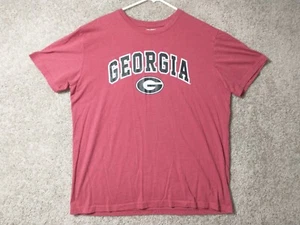 Georgia Bulldog Shirt Adult 2XL XXL E5 Red Athletic Mens Womens - Picture 1 of 14