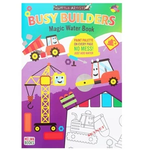 Kinder Kids BUSY BUILDERS Magisches Wassergemälde Malbuch Aktivität - Bild 1 von 12