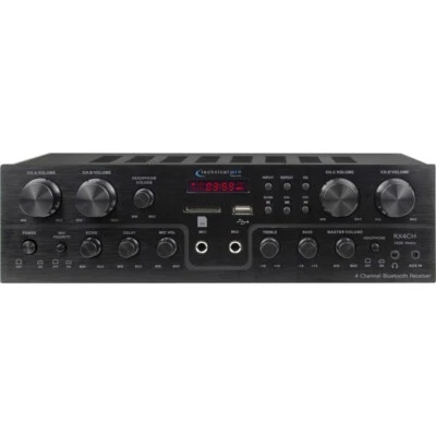 Technical Pro 1600w RX4CH 4-Channel, 8-Speaker Bluetooth compact Receiver - Image 1 of 2
